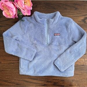 Vineyard Vines cropped teddy bear fleece pullover, size L/14